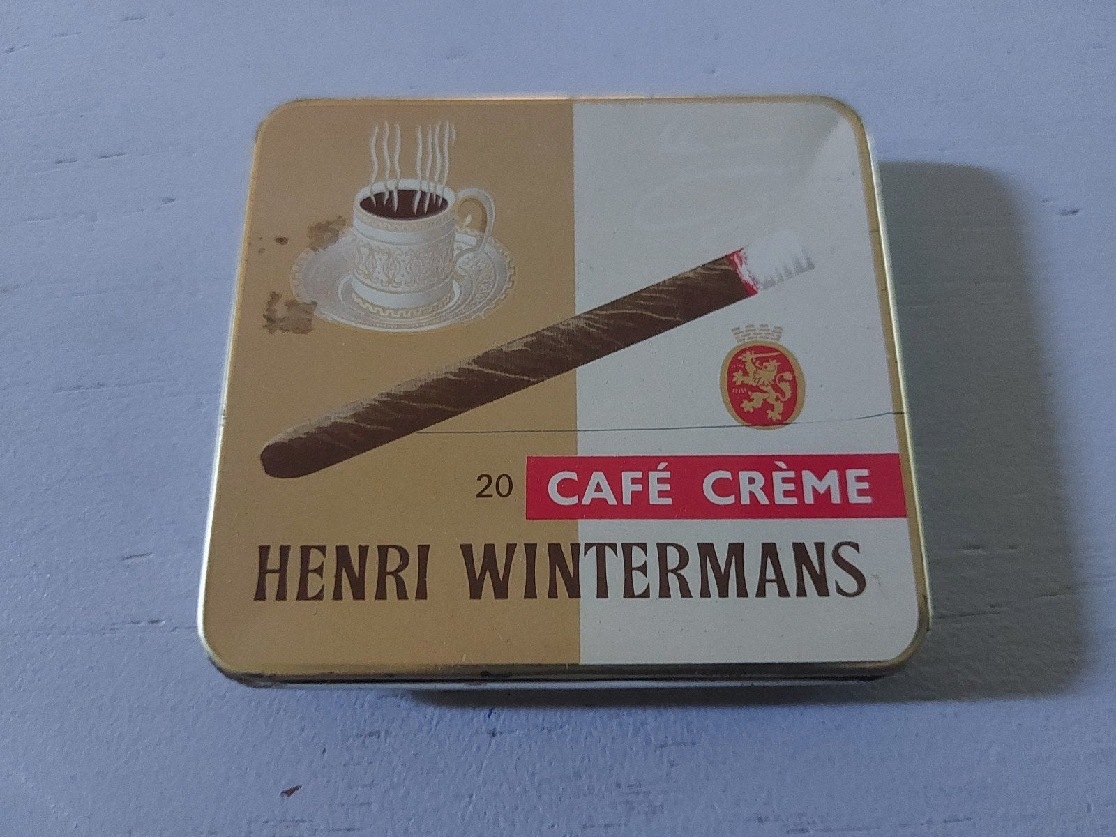 Vintage Henri Wintermans Café Crème sigarenblikje, Ophalen of Verzenden, Gebruikt, Overige