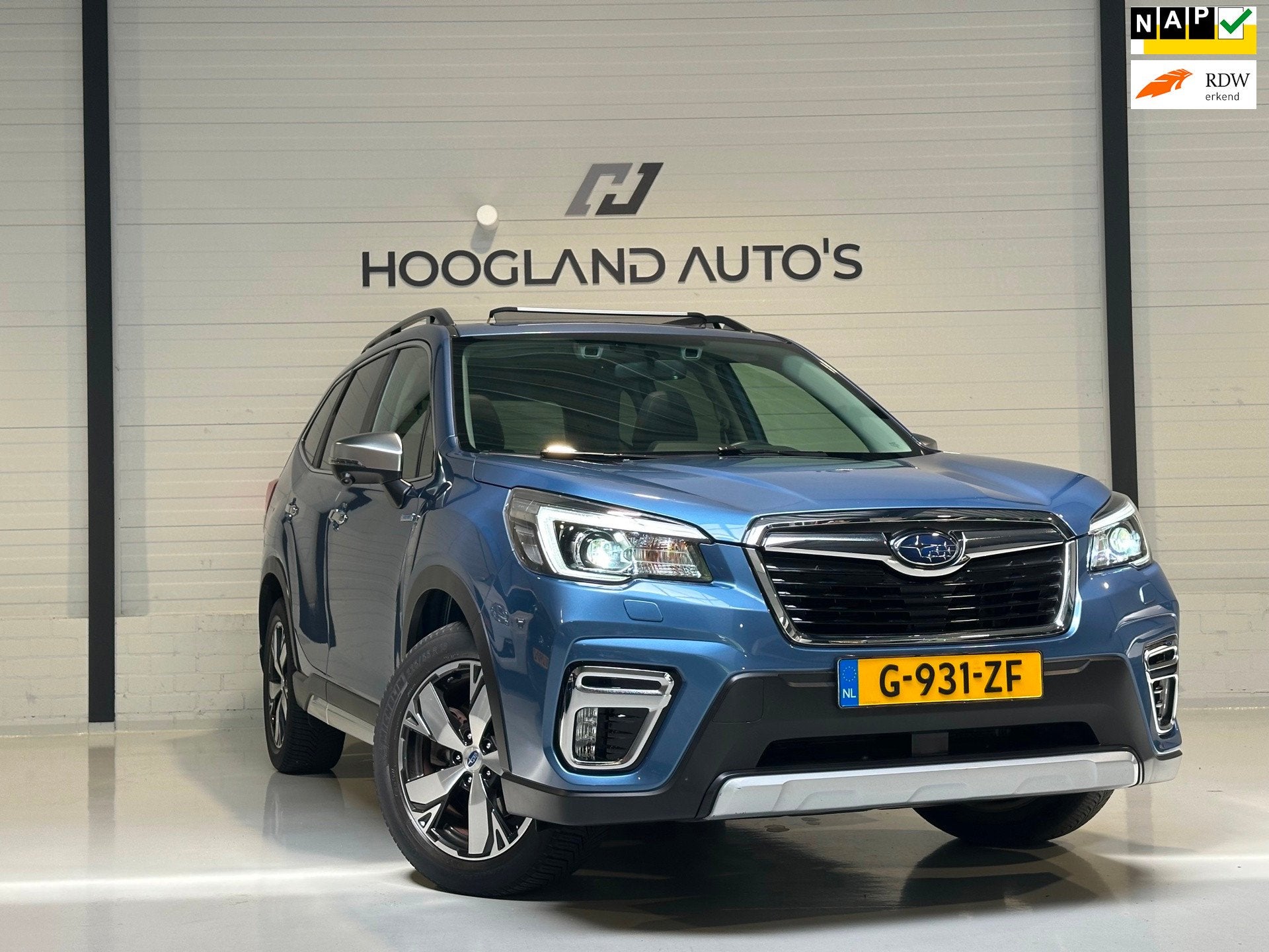 Subaru Forester 2.0i e-BOXER First Edition, Auto's, Subaru, Dealer onderhouden, 15 km/l, 150 pk, Blauw