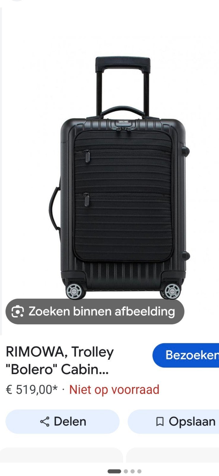 Rimowa Bolero cabbin, Wieltjes, Gebruikt, 50 tot 60 cm, Hard kunststof
