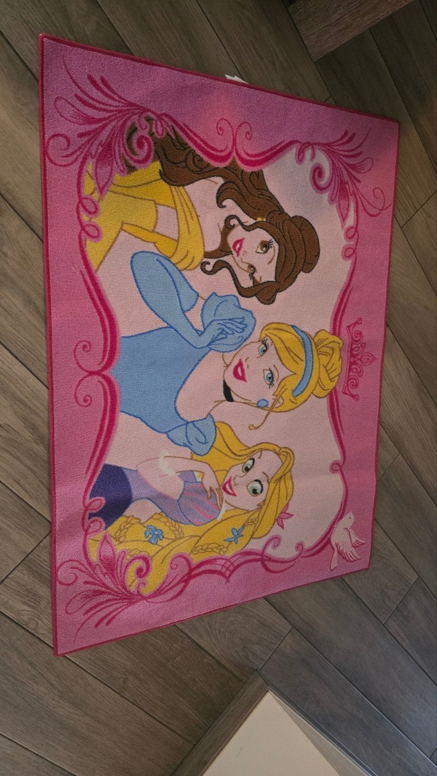 Disney Prinsessen Vloerkleed 130x95 cm, Gebruikt, 100 tot 150 cm, Roze, Disney Prinsessen, Kinderkamer