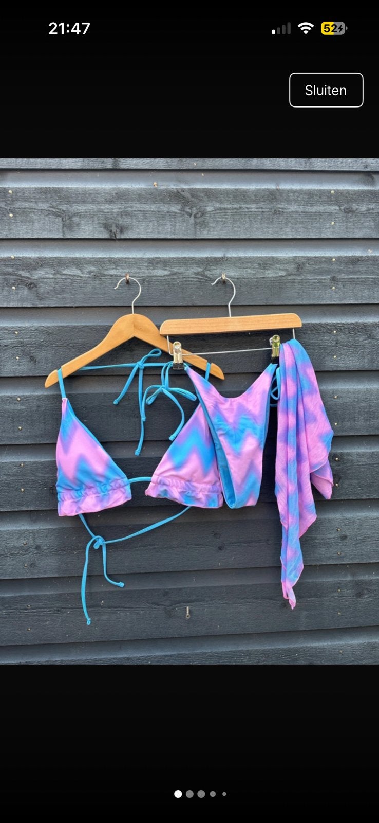 3 delige bikini set, Kleding | Dames, Badmode en Zwemkleding, Ophalen of Verzenden, Zo goed als nieuw, Overige kleuren, Bikini