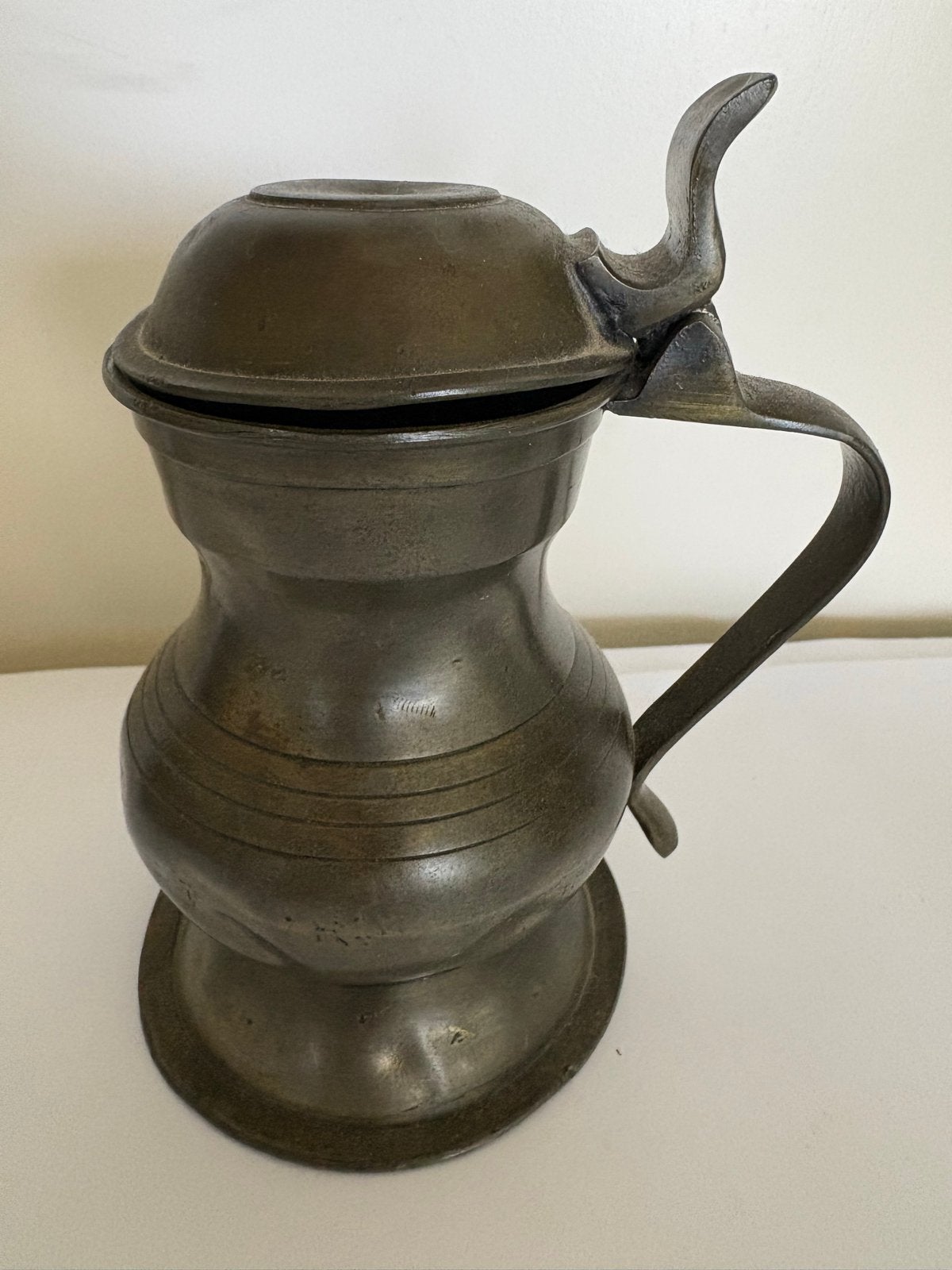 Antieke tinnen kan met deksel, 18e eeuw, Antiek en Kunst, Ophalen of Verzenden
