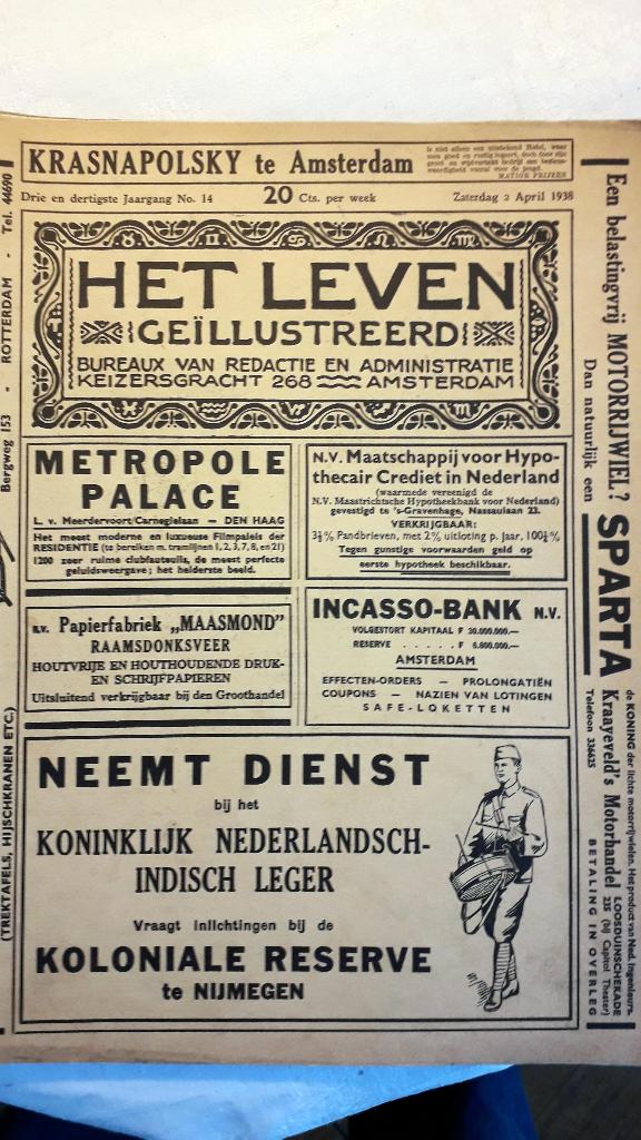 TIJDSCHRIFTEN "'HET LEVEN" 1938  (11X), Verzamelen, Tijdschriften, Kranten en Knipsels, Ophalen of Verzenden, 1920 tot 1940, Tijdschrift