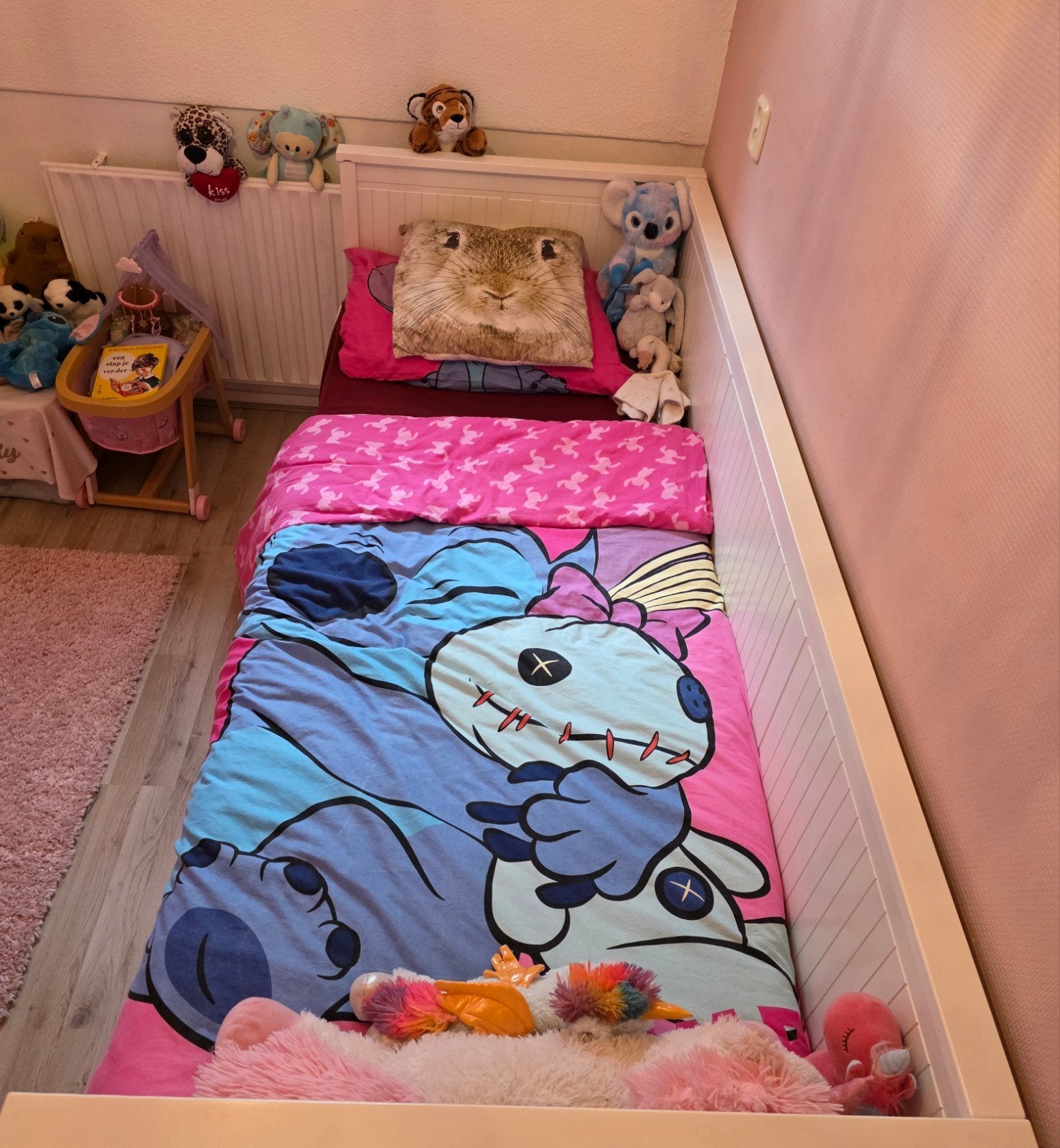 Kinderbed met lattenbodem - Goede staat, Ophalen, 85 tot 100 cm, Gebruikt, Lattenbodem