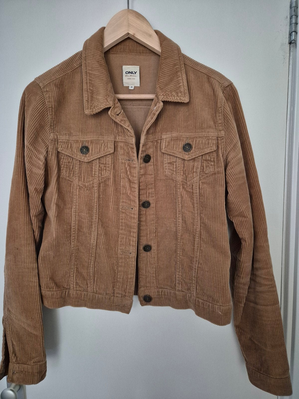 Only rib  jasje - Maat M, Maat 38/40 (M), Only, Bruin, Ophalen of Verzenden
