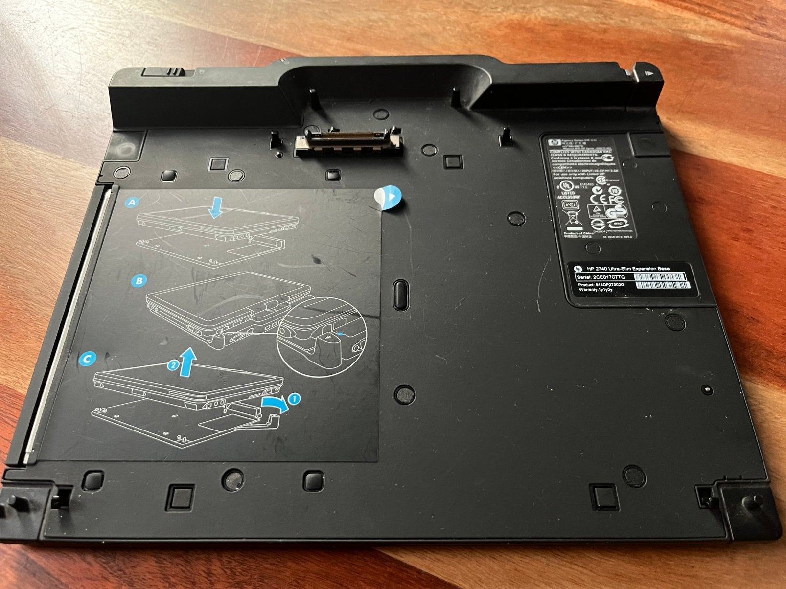 HP 2740 Ultra Slim Expension Bass, Computers en Software, Dockingstations, Ophalen, Gebruikt, Docking station, Laptop