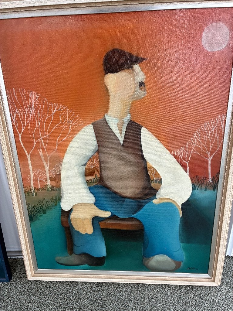 2 schilderijen, Antiek en Kunst, Acrylverf, Overige stijlen, Doek, Portret of Personen