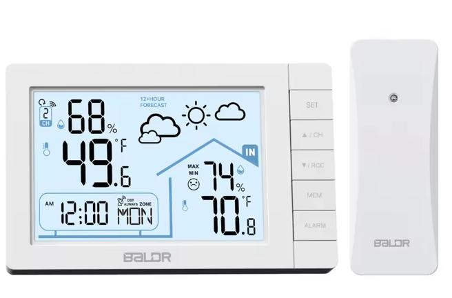 Draadloos Weerstation (tafel of wand) met buitensensor, Ophalen of Verzenden, Nieuw, Weerstation