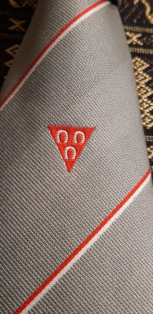 Breda 3 Hoefijzers Bier stropdas grijs, Ophalen of Verzenden, Nieuw, Kleding, Overige merken