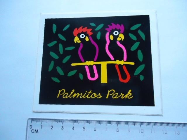 sticker oud Palmitos Park zoo dierentuin vogelpark vogel zoo, Verzenden, Zo goed als nieuw, Bedrijf of Vereniging
