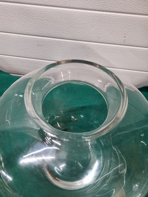 vaas groot bokaal dik glas met rand, Ophalen of Verzenden