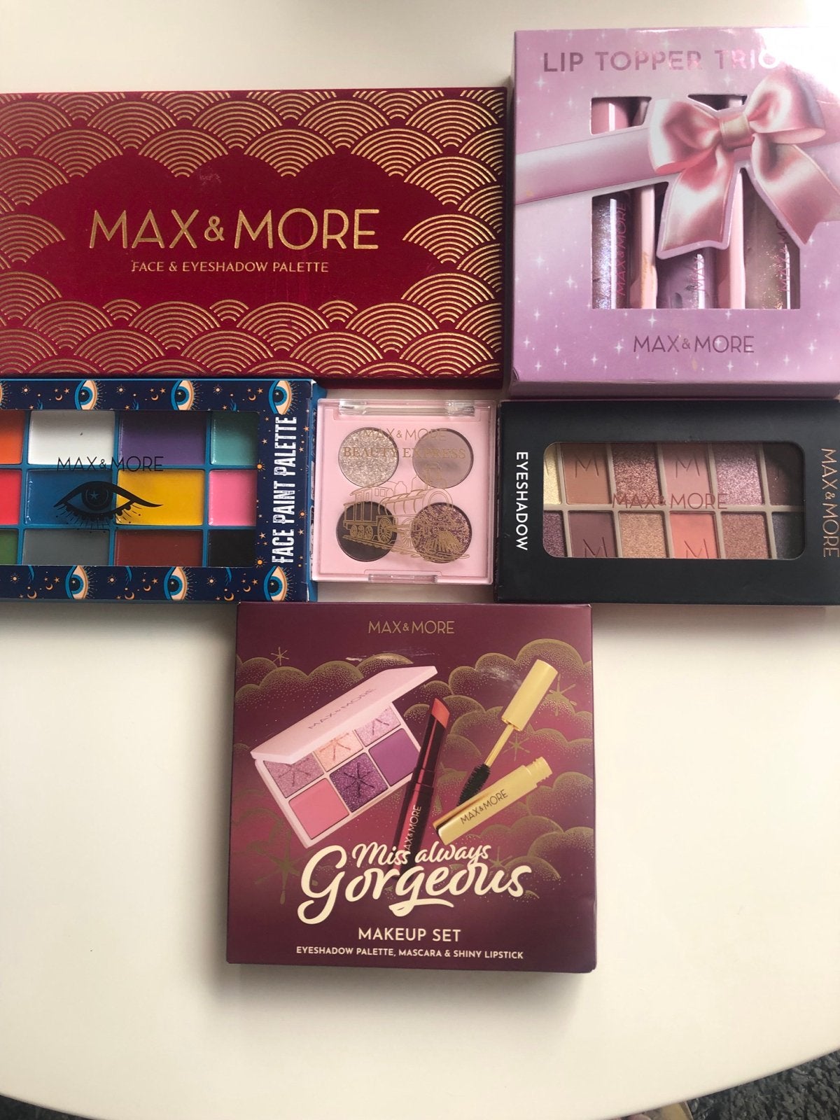 Max & More Make-up Set: Oogschaduw, Lip Topper & Face Paint, Overige kleuren, Nieuw, Make-up, Verzenden