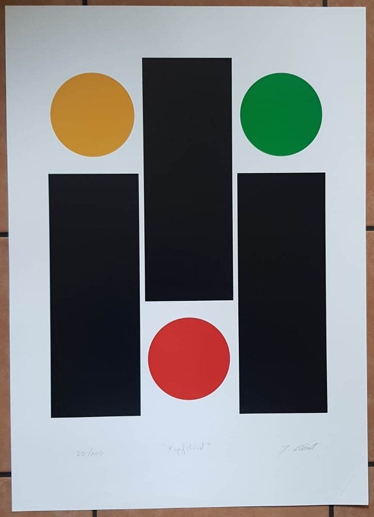 Jasmin Klemt Offset Print " Kopfstand " Ges Gen Titel, Antiek en Kunst, Gelimiteerde oplage, Ophalen of Verzenden, Abstract, Offsetdruk
