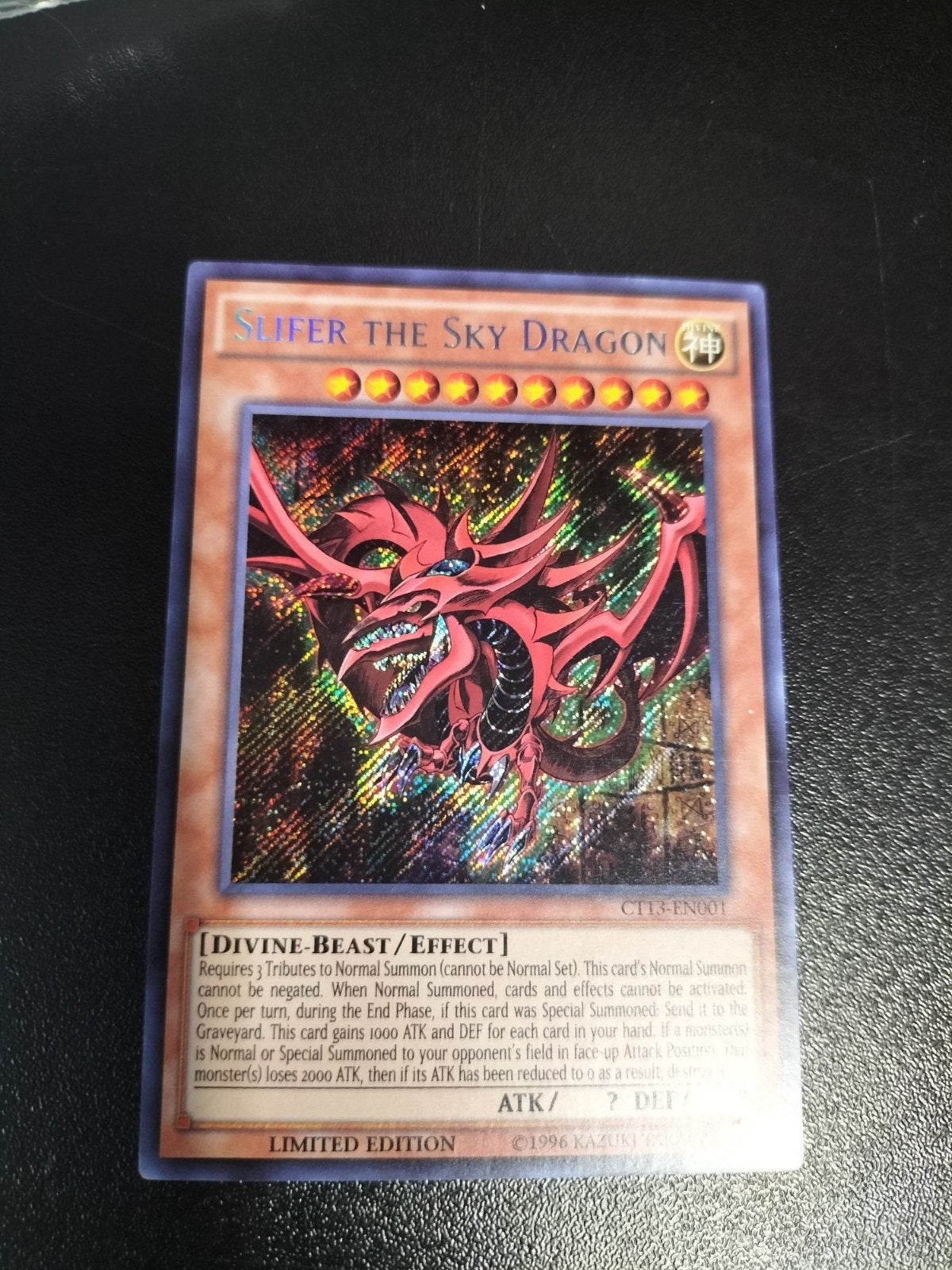 Yu-Gi-Oh! Slifer the Sky Dragon Limited Edition, Ophalen of Verzenden, Zo goed als nieuw