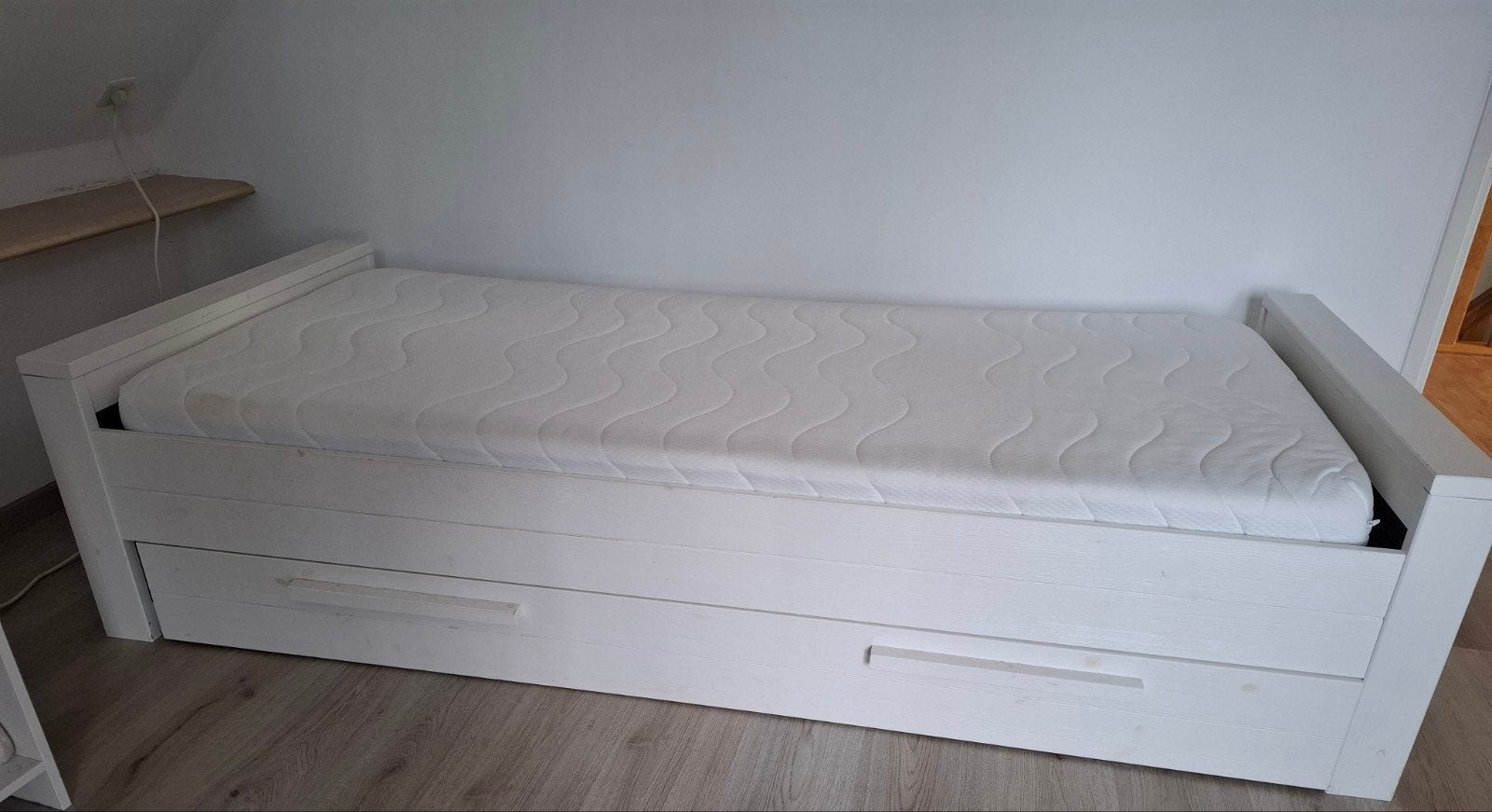 eenpersoonsbed 3x, Ophalen, 90 cm, 200 cm, Hout