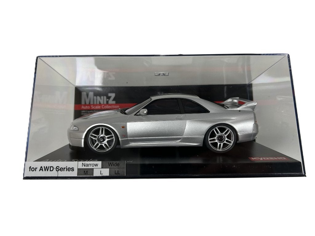 Kyosho Autoscale Mini-Z Skyline GT-R R33 V-Spec Silver, Hobby en Vrije tijd, Ophalen of Verzenden, Nieuw, Overige schalen, Auto onroad