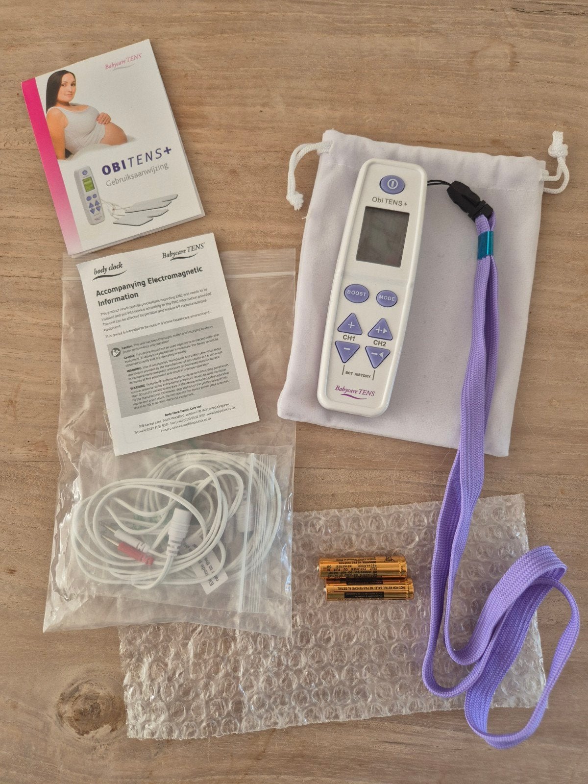 Babycare TENS OBI TENS+ pijnbestrijding bevalling, Verzenden, Zo goed als nieuw