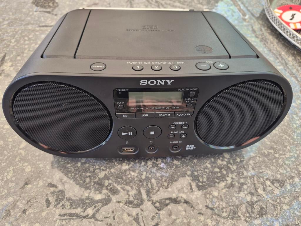 Sony Boombox ZS-PS55B CD/USB/DAB/FM Radio - Zo goed als nieu, Audio, Tv en Foto, Radio's, Ophalen of Verzenden, Zo goed als nieuw