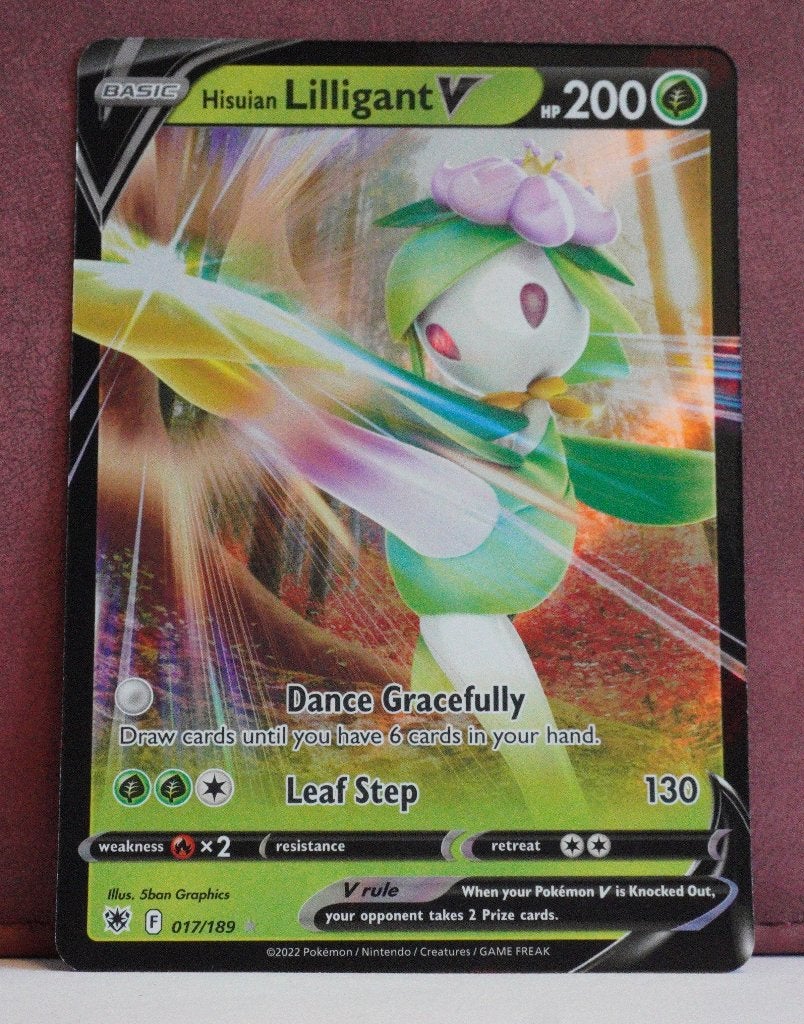Hisuian Lilligant V 017-189 Astral Radiance Pokèmon Kaart, Ophalen of Verzenden, Nieuw, Losse kaart