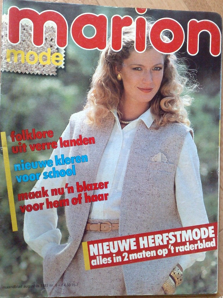 Marion zelfmaakmode augustus , nr. 8 / 1981, Verzenden, Vrouw, Marion