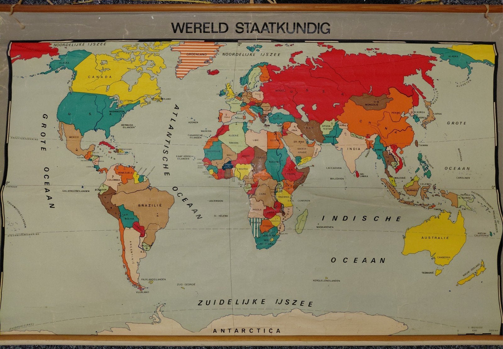 Wereld Staatkundige kaart, Ophalen, 1800 tot 2000, Wereld, Landkaart