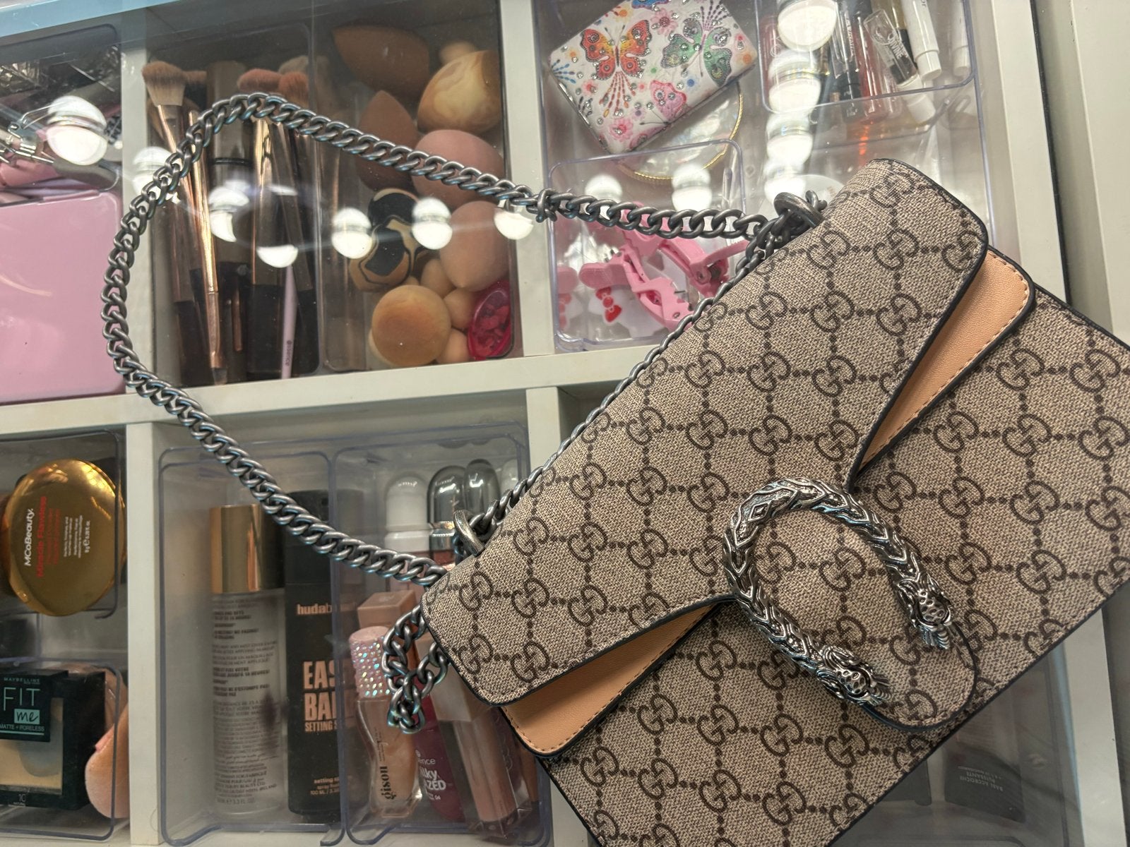 Gucci Dionysus schoudertasje (niet origineel), Sieraden, Tassen en Uiterlijk, Ophalen of Verzenden, Zo goed als nieuw, Beige, Schoudertasje