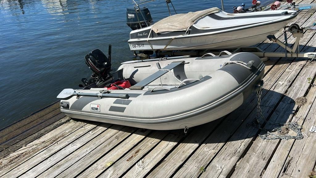 Kewi zodiac met 6pk Mercury 4 takt motor, Ophalen, Aluminium, Benzine, Minder dan 70 pk