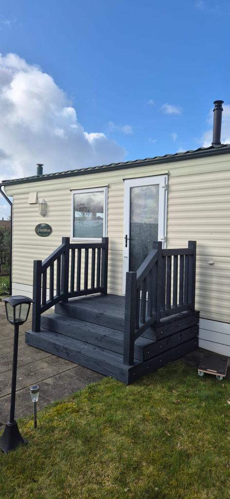 Voorjaarsactie Chalet opstap trap bordestrap woonwagen, Tuin en Terras, Terrasdelen en Vlonders, Nieuw, Hout, Ophalen of Verzenden