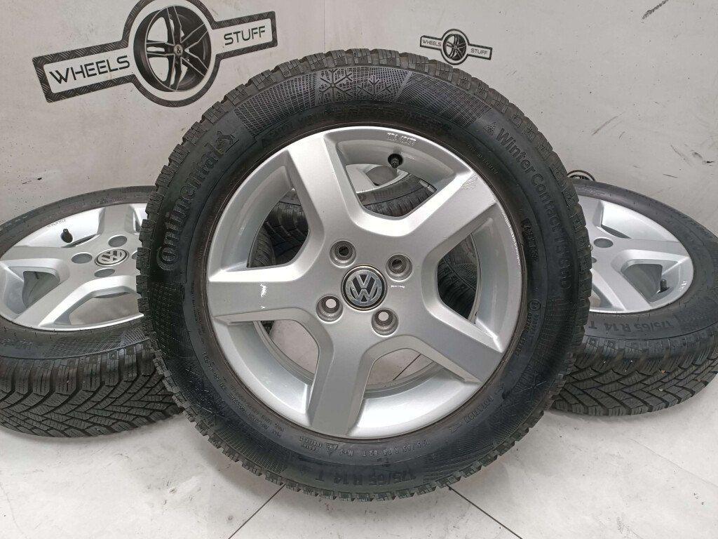 VW Up seat mii lichtmetaal velgen 14"inch winterbanden 4x100, Auto-onderdelen, Banden en Velgen, Ophalen, Gebruikt, 14 inch, Banden en Velgen