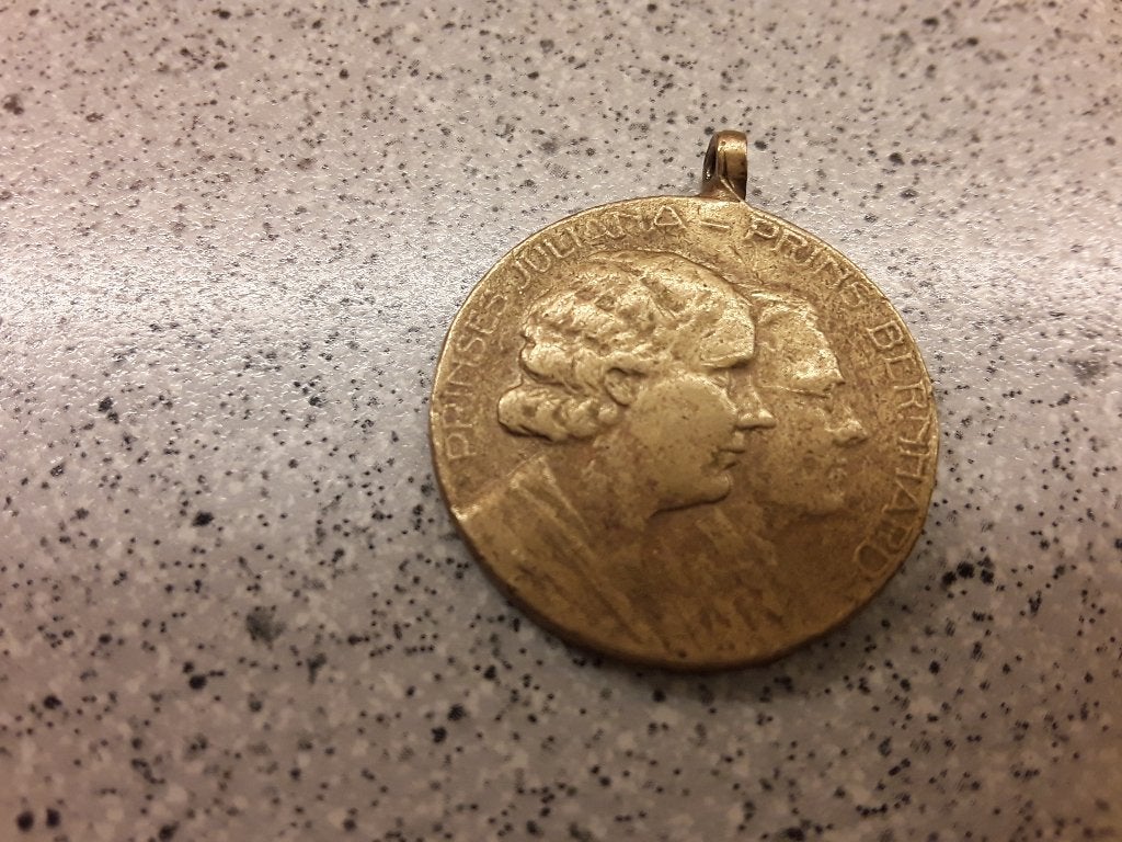 Medaille Prinses Juliana Prins Bernhard 1937 Rotterdam, Ophalen of Verzenden, Brons, Nederland