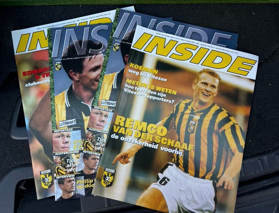 Vitesse Collectie: Knipselkrant, Programmaboekjes, Inside, Verzamelen, Ophalen of Verzenden, Gebruikt, Vitesse, Boek of Tijdschrift