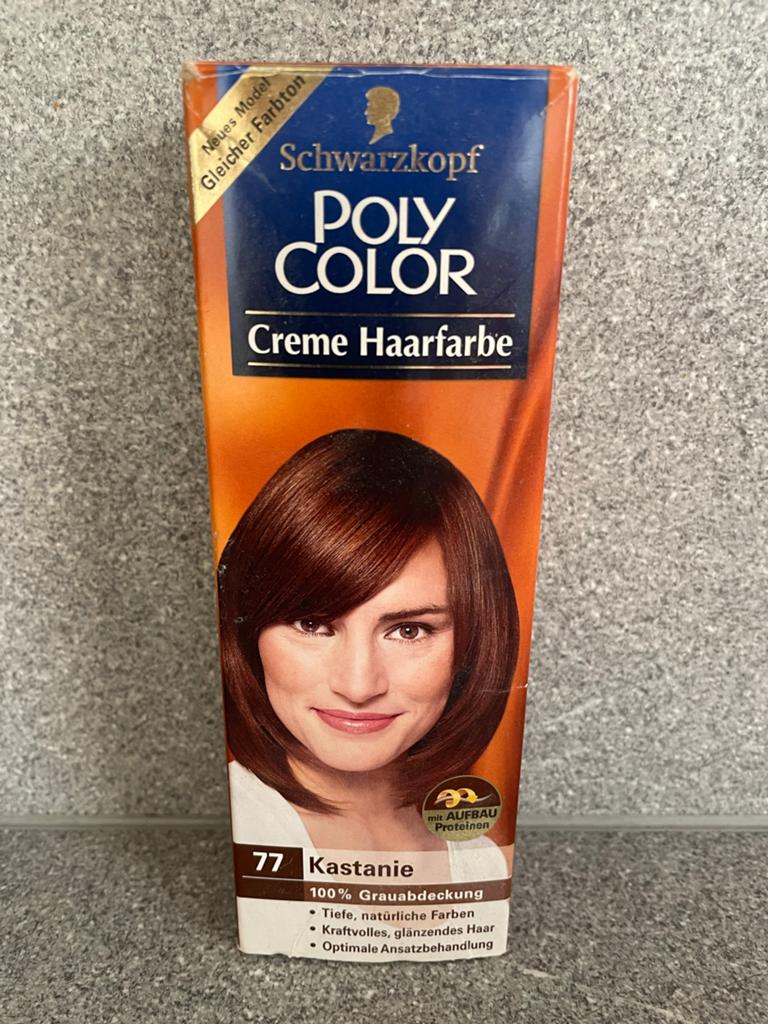 Schwarzkopf Poly Color Crème Haarverf - Kastanie 77, Ophalen of Verzenden, Nieuw, Overige typen