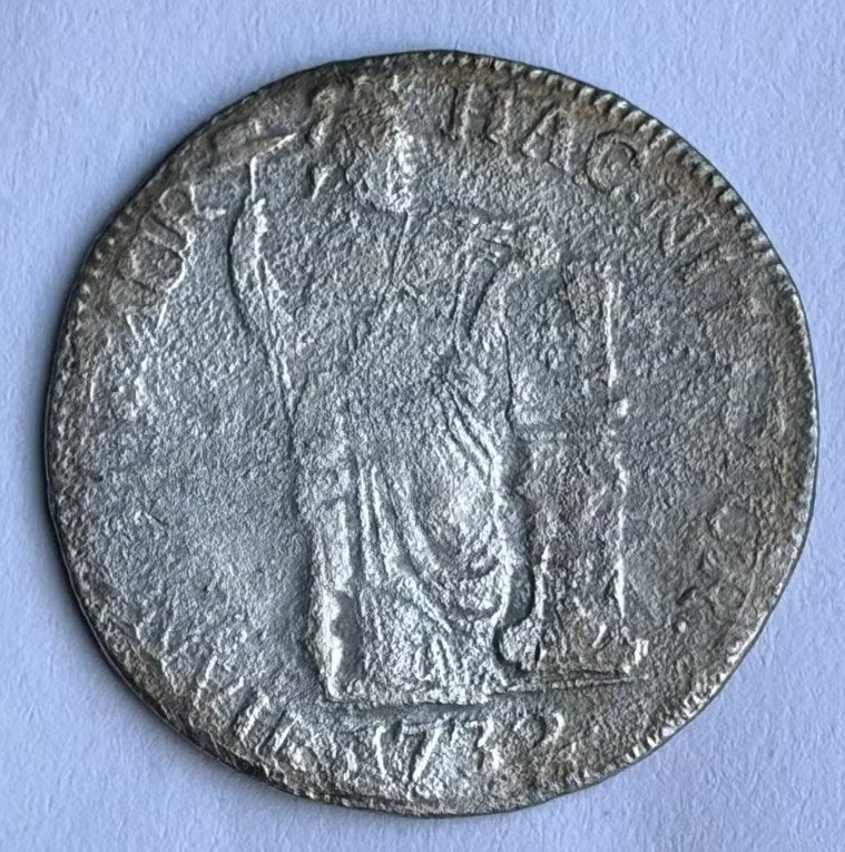 Zilveren 1 gulden West Friesland 1732, Postzegels en Munten, 1 gulden, Vóór koninkrijk, Zilver, Ophalen of Verzenden