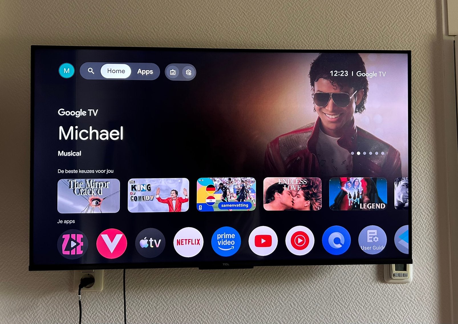 TCL TV 43 inch 4K, QLED, 50 Hz, Zo goed als nieuw, 100 cm of meer