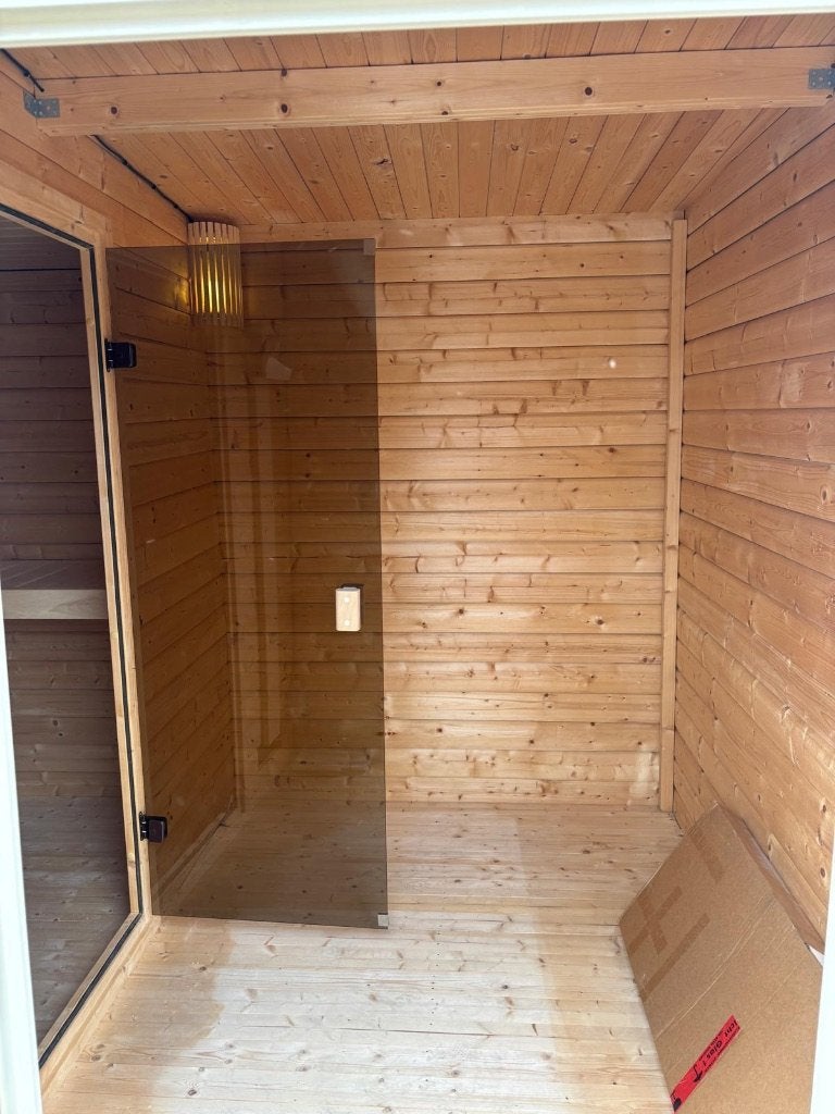 Demo-model Buitensauna compleet gemonteerd | NU €4.999, Ophalen, Fins of Traditioneel, Nvt, Nieuw