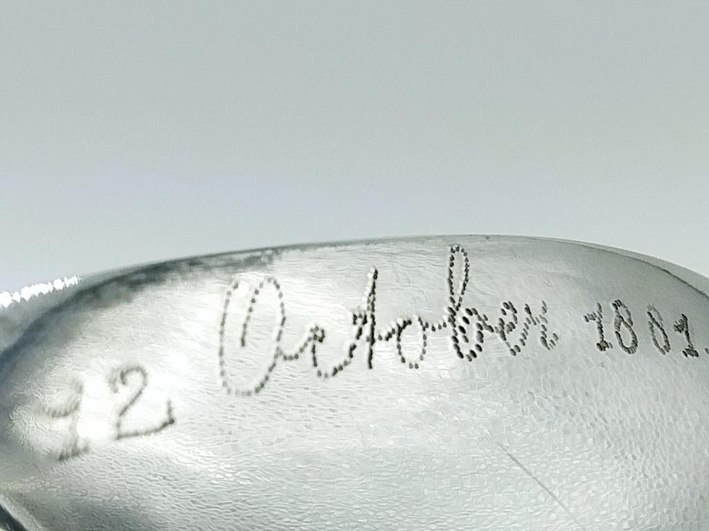 Zilveren geboortelepel, J. Schijfsma, Sneek, 1920, Antiek en Kunst, Antiek | Goud en Zilver, Verzenden, Zilver