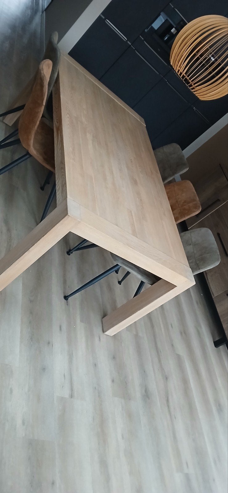 eettafel van hout, Ophalen, Gebruikt, Eikenhout, 50 tot 100 cm