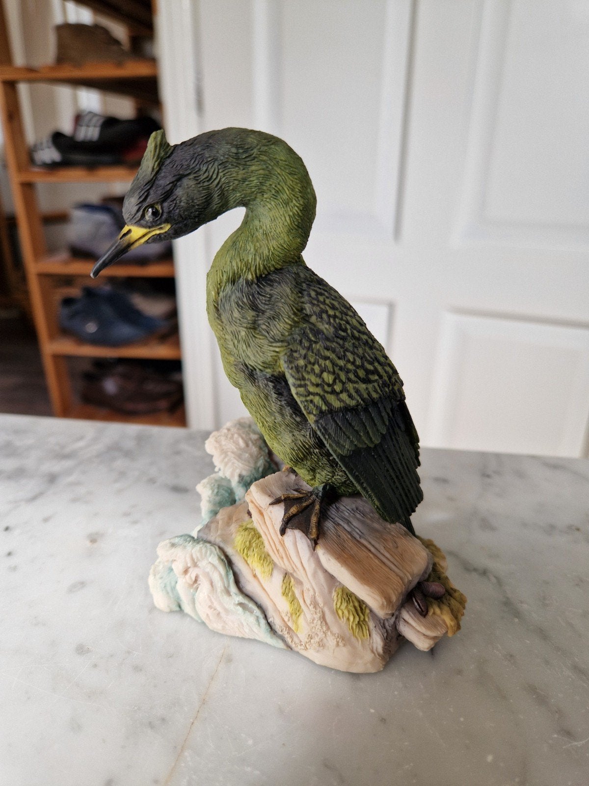 Teviotdale Handgemaakt Beeld Groene Reiger Schotland 1987, Verzamelen, Ophalen of Verzenden