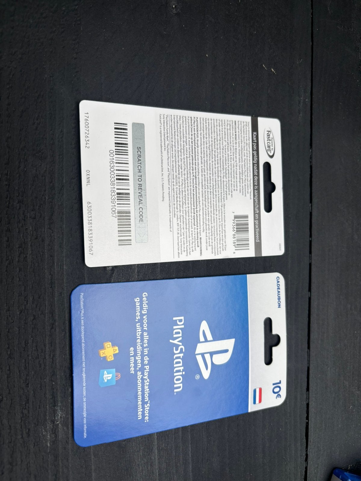 Ongebruikte playstation waardebonnen, Ophalen, Zwart, Overige systemen, Zo goed als nieuw