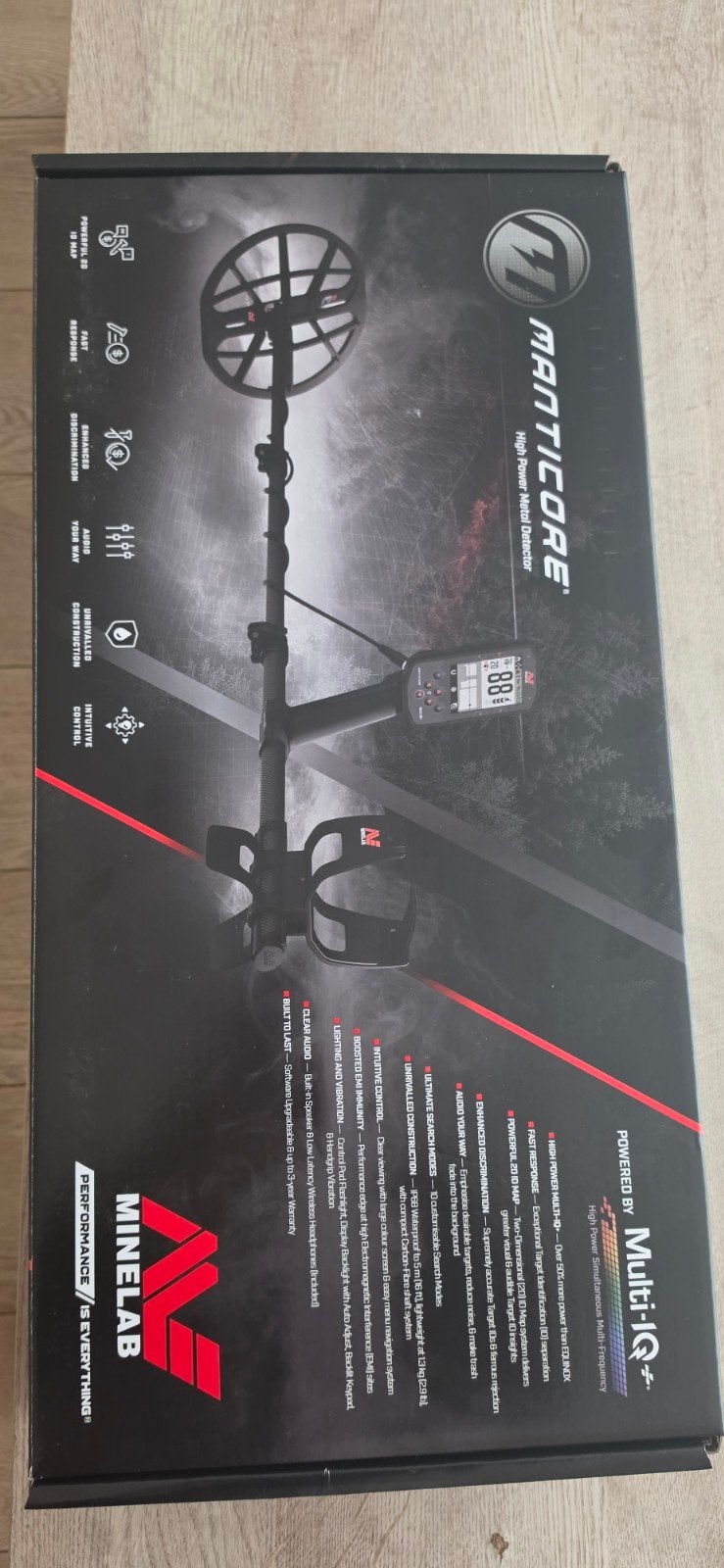 Minelab Manticore Metaaldetector - Nieuw in doos, Ophalen, Discriminatie metaaldetectie, Meer dan 30 cm, Nieuw