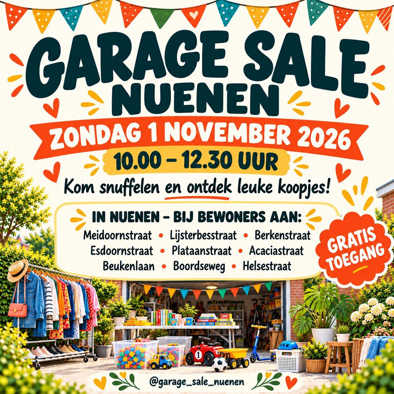 Garage Sale in Nuenen, Twee personen, Meerdaags
