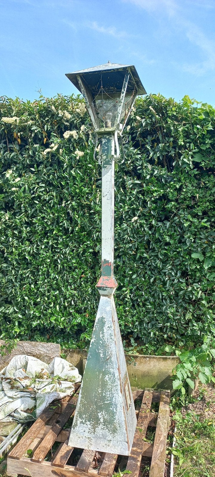 Antieke lantaarnpaal - Unieke buitenverlichting, Antiek en Kunst, Antiek | Lampen, Ophalen