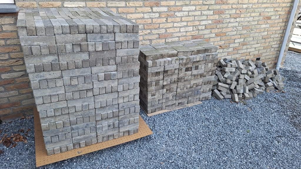 Klinkers grijs ca. 17m2 20bx6hx5d, Tuin en Terras, Ophalen, Overige materialen, Gebruikt, Klinkers