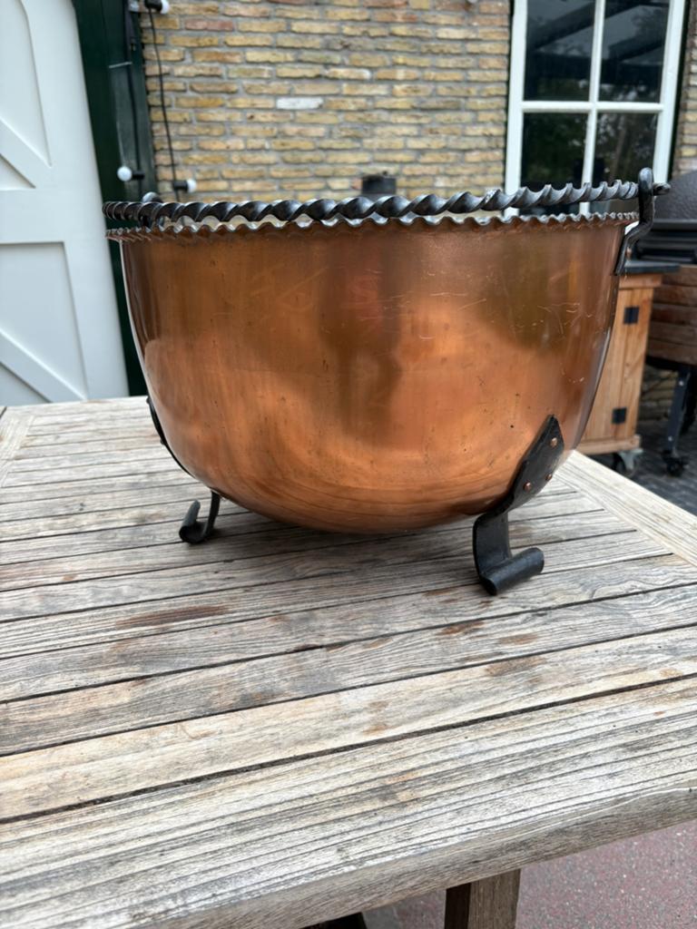 Koperen schaal, Tuin en Terras, Bloembakken en Plantenbakken, Ophalen, Minder dan 30 cm, Minder dan 60 cm, Rond