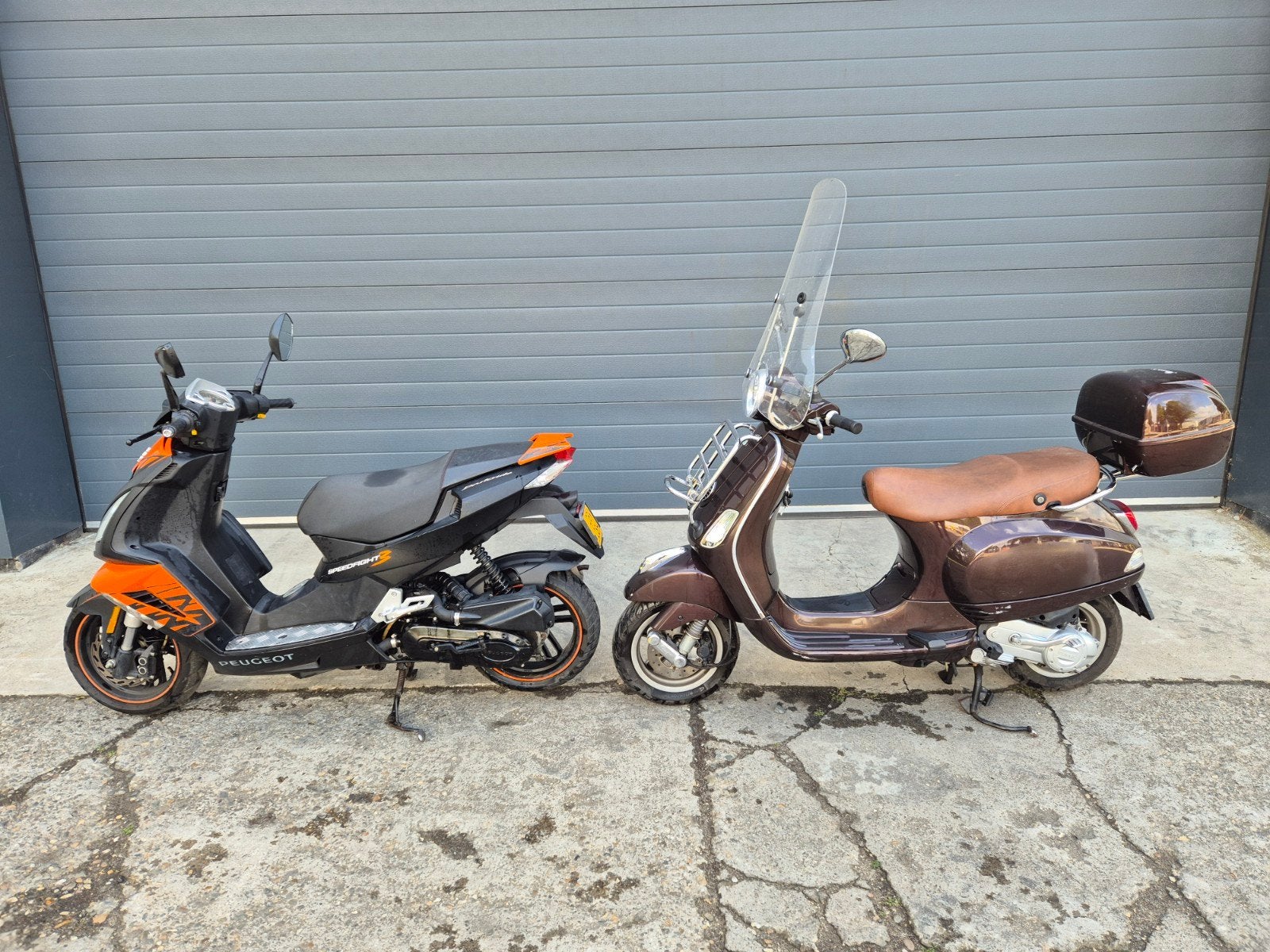 Peugeot Speedfight 3 4T + Vespa LX50 Touring 4T, Ophalen of Verzenden, Gebruikt, Benzine