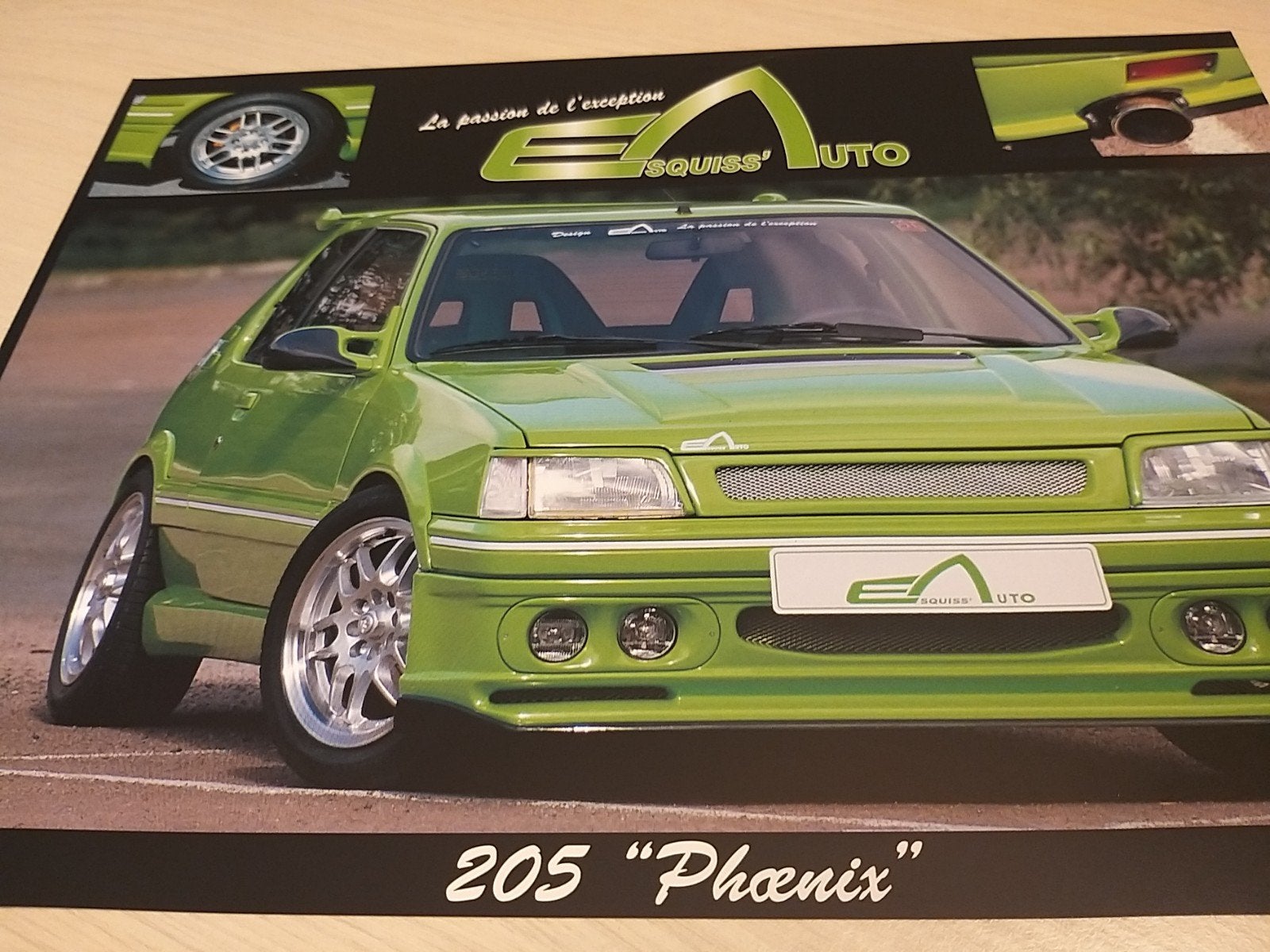 Esquiss tuner Peugeot 205 Phoenix brochure izgst, Ophalen of Verzenden, Zo goed als nieuw, Peugeot