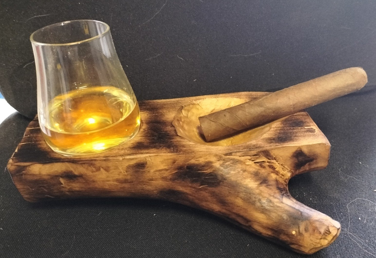 Handgemaakte Houten Whiskey & Sigaar Houder, Ophalen of Verzenden, Nieuw