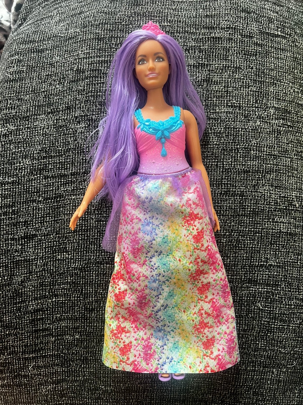 Barbie Dreamtopia paars haar, Ophalen of Verzenden, Zo goed als nieuw, Pop