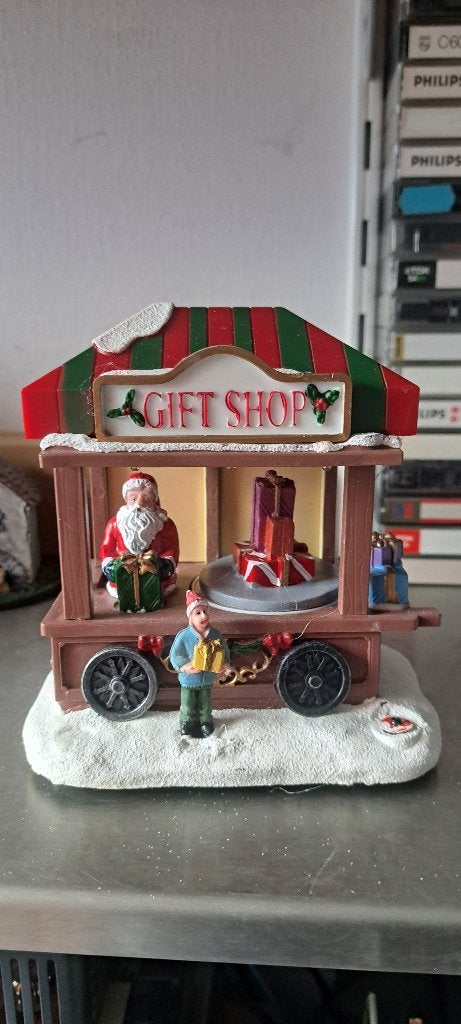 Giftshop kraam voor kerstdorp (Z258-43), Ophalen of Verzenden, Zo goed als nieuw