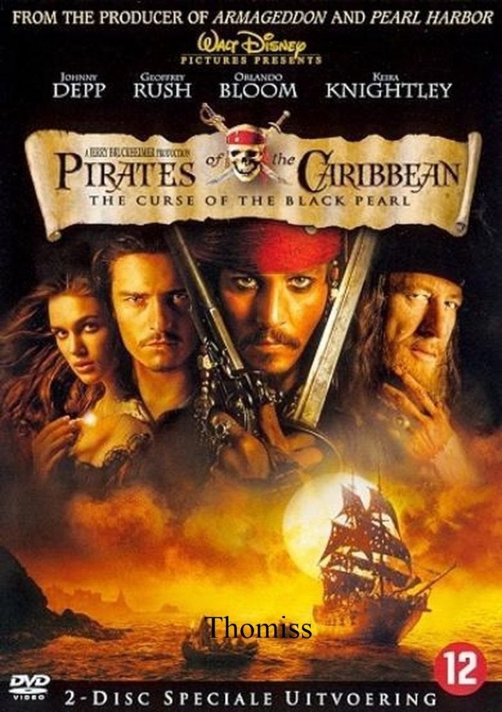 Pirates of the Caribbean: The Curse of the Black Pearl DVD., Nederlands, Bonusmateriaal, Engels, Actiethriller
